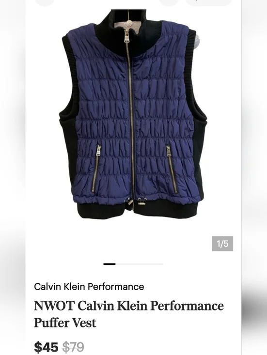 Sleeveless Quilted Vest - Wine - Picture 12 of 16